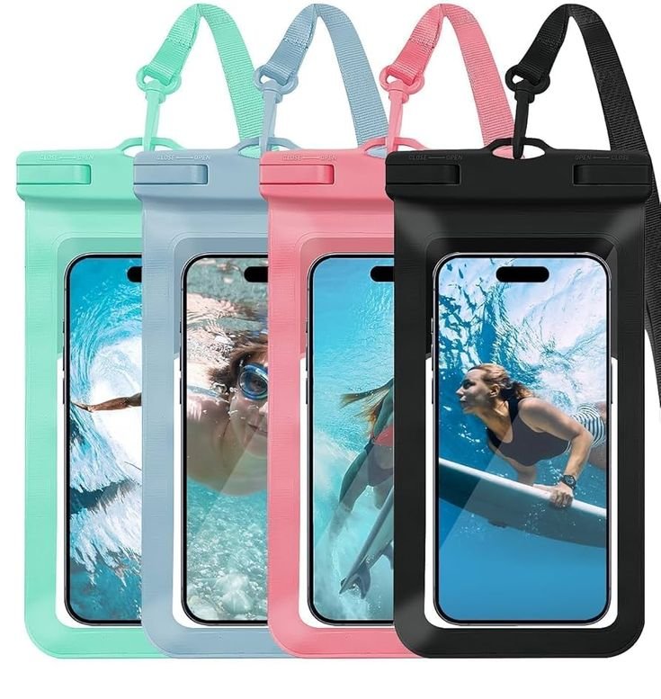 MOLOPPO Waterproof Phone Pouch Case Dry Bags for iPhone 16 Pro Max iPhone 15 Pro 14 13 LG, IPX8 Kayak Cellphone Dry Bag Beach Cruise Ship Essentials 4 Pack